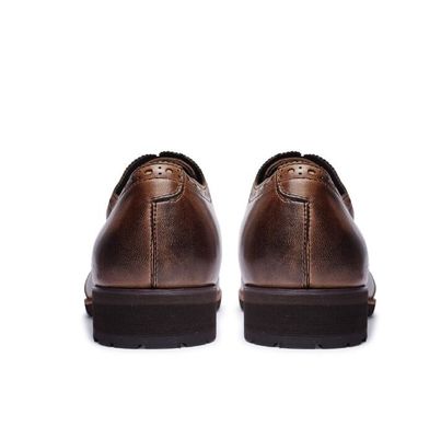 Miękkie męskie buty Normalne rozmiary Brązowe skórzane trampki