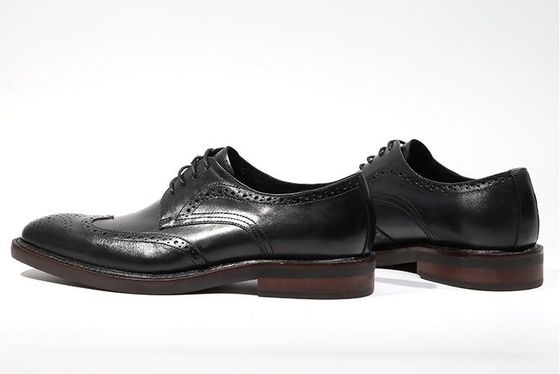 Derby Style Męskie Brązowe Sznurówki Buty Płaskie Męskie Skórzane Sznurówki