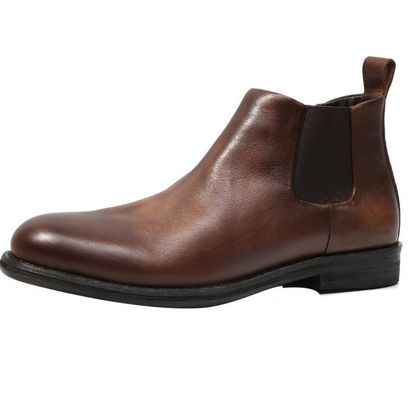 Mody Flats Męskie Skórzane Buty Czarne Oxfordowe Buty Puszczowe Oddychające