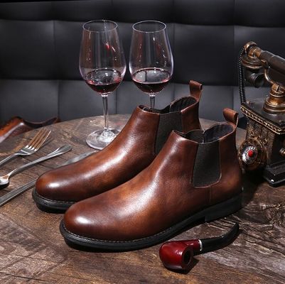 Mody Flats Męskie Skórzane Buty Czarne Oxfordowe Buty Puszczowe Oddychające