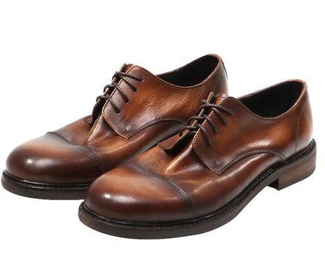 Męskie buty w kolorze byka, buty modne, buty męskie w kolorze brązowym, buty Oxford
