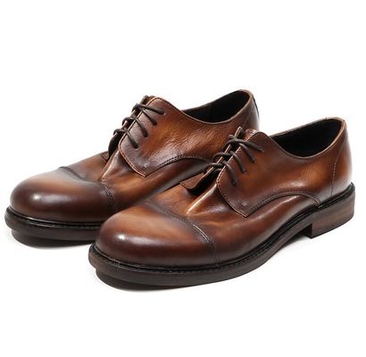 Męskie buty w kolorze byka, buty modne, buty męskie w kolorze brązowym, buty Oxford
