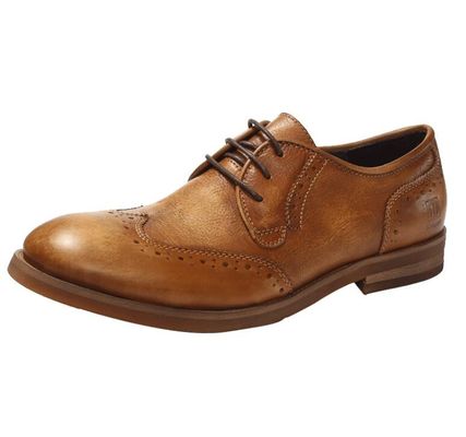 Odzież męska z skóry pełnego ziarna, sznurówka, buty Oxford.