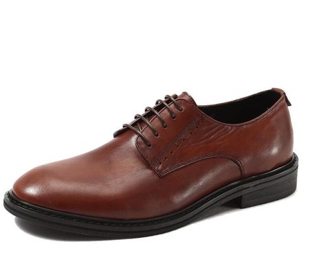 Mody Embossing Mens Skórzane buty sukienkowe Brązowe, okrągłe buty standardowe buty taneczne