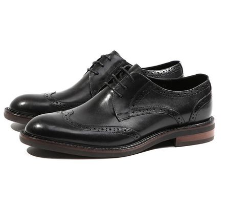 Czarny wzór krokodyla męski skórzane sukienki buty brązowe / czarne męskie Oxford buty
