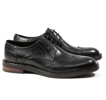 Czarny wzór krokodyla męski skórzane sukienki buty brązowe / czarne męskie Oxford buty