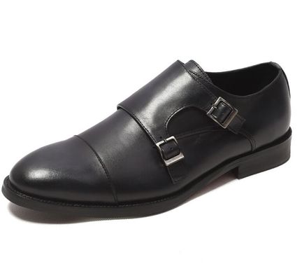 Klasyczne męskie buty z sznurówkami do sukienki ślubnej, buty z okrągłymi palcami, męskie buty z czarnym Derby'em