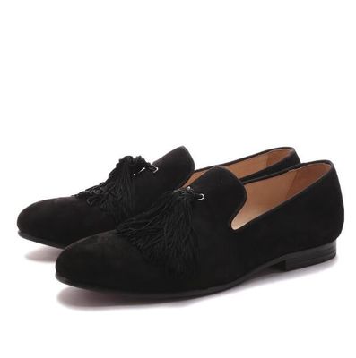 Wysokiej klasy męskie aksamitne loafers z tassels Customized rozmiar
