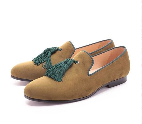 Wysokiej klasy męskie aksamitne loafers z tassels Customized rozmiar