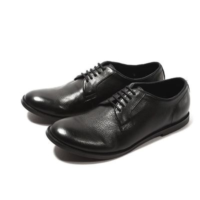 Brązowe / czarne buty z pasami, buty męskie z wiązką.