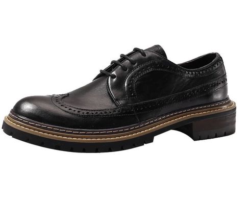 Buty męskie wiosenne / jesienne Buty męskie krągłe buty męskie czarne buty skórzane