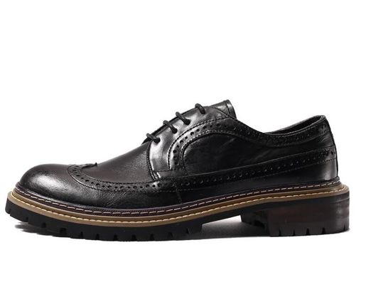 Buty męskie wiosenne / jesienne Buty męskie krągłe buty męskie czarne buty skórzane