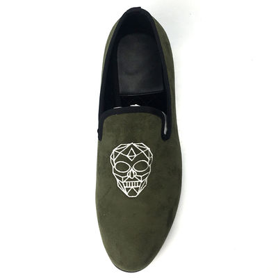 Uroczystość Świetlny zielony męski aksamit / męski Prince Albert Slippers