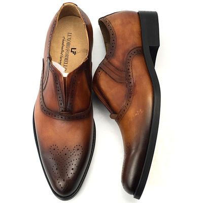 Włochy ręcznie wykonane skóry męskie buty do ubioru formalnego Oxford Buty biurowe