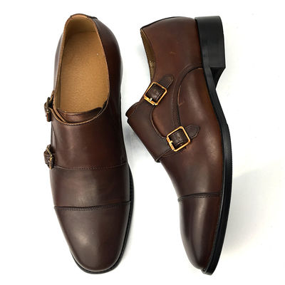 Buty z skóry krowiej, buty letnie dla mężczyzn, buty Oxford z podwójnym klamrem