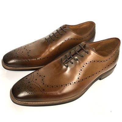 Anglia styl mody mężczyźni biurowe formalne skóry Brogue buty z dużym rozmiarem