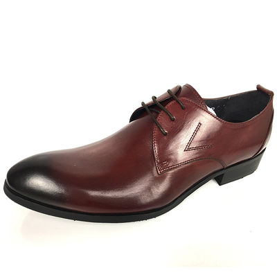 Wino Czerwony Rismart Dojrzałe buty Oxford dla mężczyzn Stylowe sukienki Buty skórzane