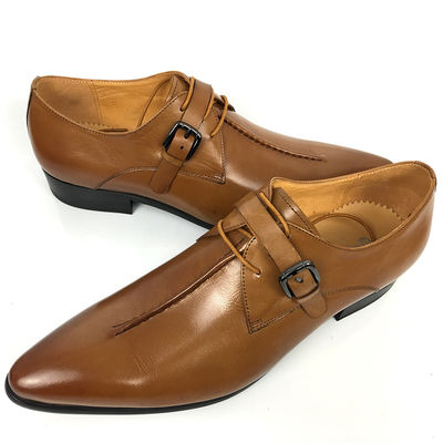 Oksfordzki Biuro Biznesowe Stroje Mężczyźni Stroje Formalne, Buty Monk Strap