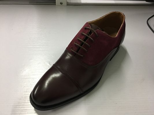 Mężczyźni z elegancką suknią skórzaną, buty z Goodyear Welted, zrobione na zamówienie.