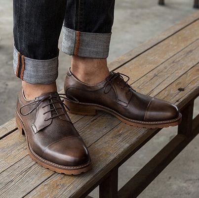 Mężczyźni Business Casual Dress Mężczyźni Buty skórzane Plus - rozmiar 45 46 47