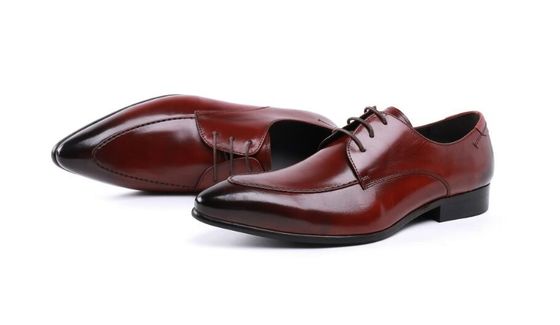 Wzornictwo wybrukowane Patent skórzane czarne buty, sznurówki buty