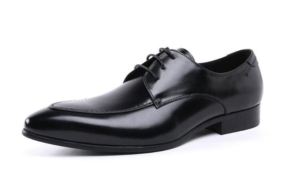 Wzornictwo wybrukowane Patent skórzane czarne buty, sznurówki buty