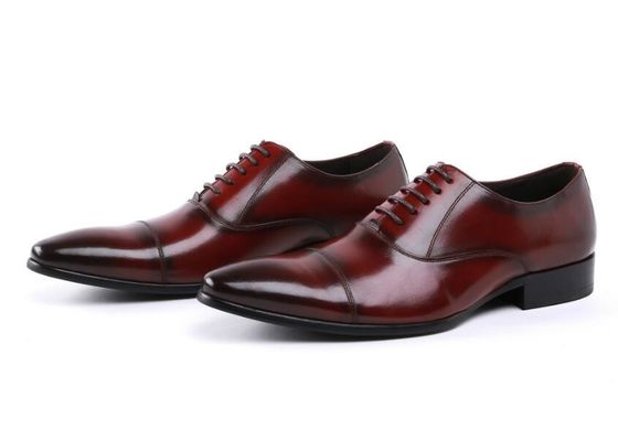 Oxford Army Ceremonial Red Leather Oficer Wojskowy Mężczyźni Buty 39-45#