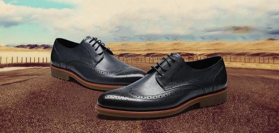 Klasyczny styl Derby Czarne buty, retro męskie buty, buty Oxford.
