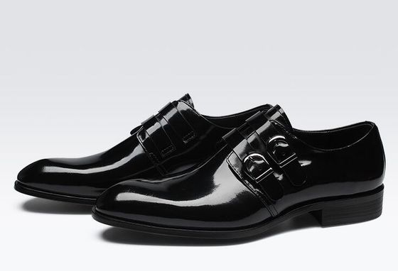 Retro Brogue Mężczyźni Buty Formal Dress, Biuro Biznesowe Czarne Oxford Buty
