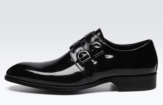 Retro Brogue Mężczyźni Buty Formal Dress, Biuro Biznesowe Czarne Oxford Buty