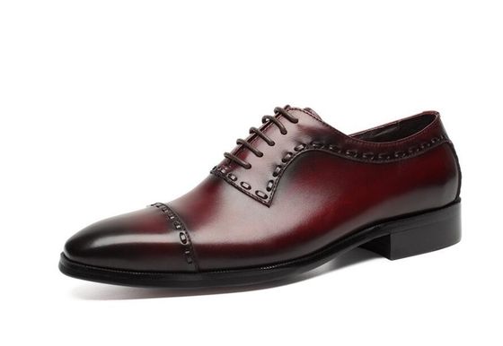 Skóra Wiosna / Jesień męska suknia ślubna obuwie męskie moda Goodyear podeszwy Oxford
