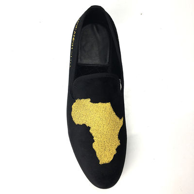 Odporne na zużycie męskie aksamitne buty Casual Czarna skóra buty Loafer