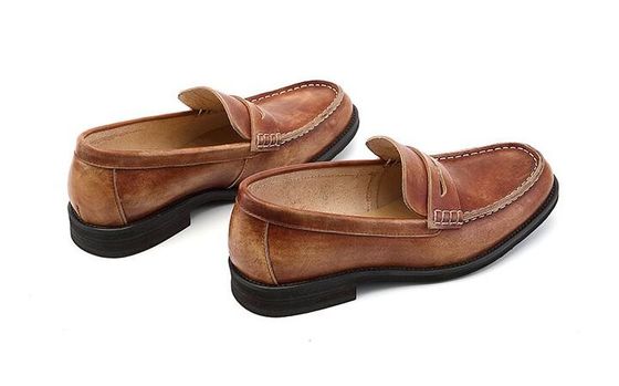 Oddychające męskie brązowe buty, prawdziwe skórzane buty.