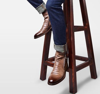 Czarne / brązowe buty męskie, buty męskie, buty z gumową podeszwą.