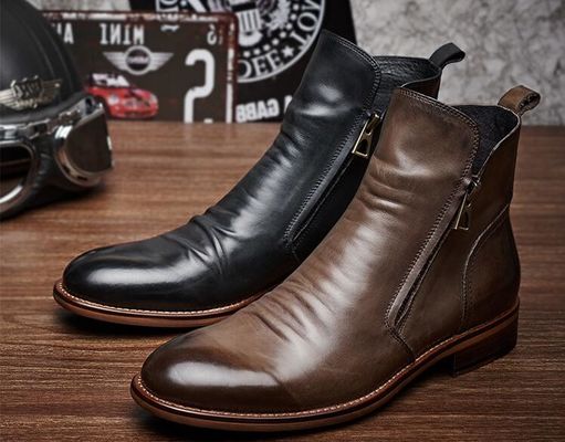 Czarne / brązowe buty męskie, buty męskie, buty z gumową podeszwą.