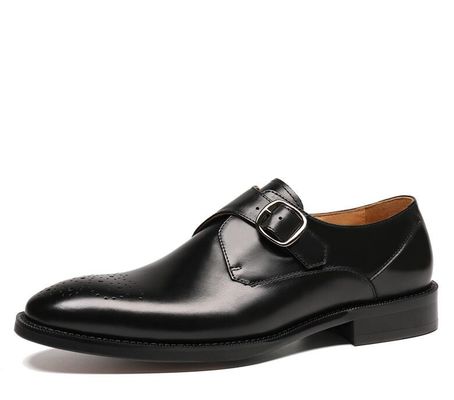 Oksfordzka Skóra Mężczyzna Spinaczka Buty zielone / Czarne Buty Dżentelmena
