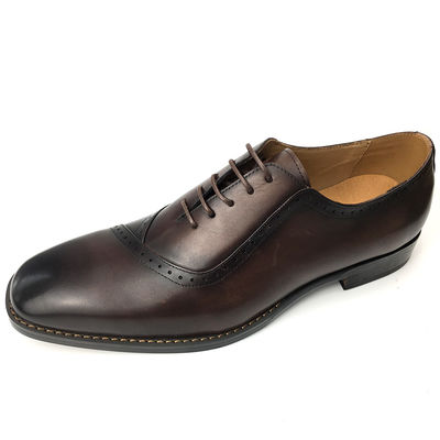 Brytyjski styl męski buty z ostrymi palcami / sznurówki Casual Buty koloru brązowego