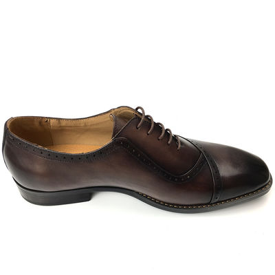 Brytyjski styl męski buty z ostrymi palcami / sznurówki Casual Buty koloru brązowego
