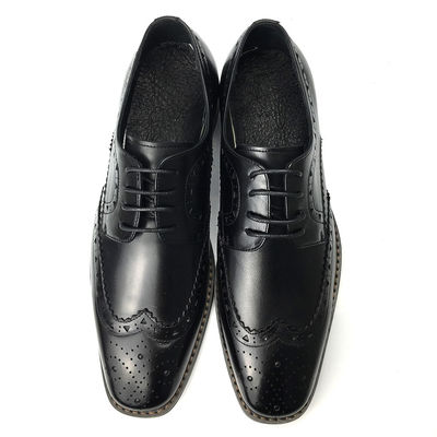Męskie buty skórzane / Męskie buty czarne Oxford Fashion Style włoski