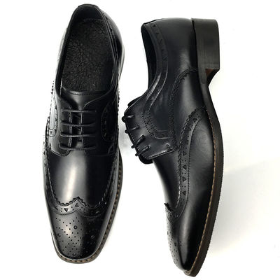 Męskie buty skórzane / Męskie buty czarne Oxford Fashion Style włoski