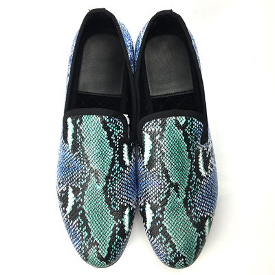 Elegantny design Snakeskin Men Loafers Wear Resistant Men Skóra buty jazdy