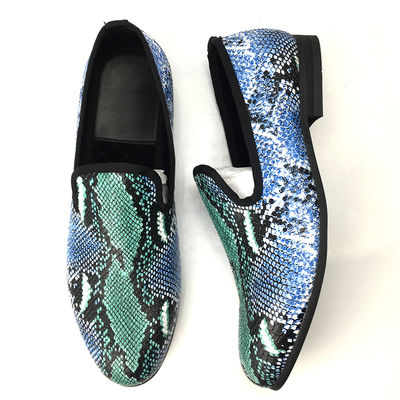 Elegantny design Snakeskin Men Loafers Wear Resistant Men Skóra buty jazdy