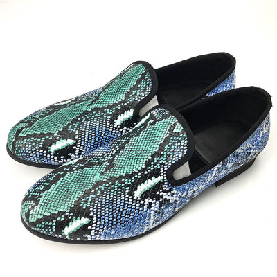 Elegantny design Snakeskin Men Loafers Wear Resistant Men Skóra buty jazdy