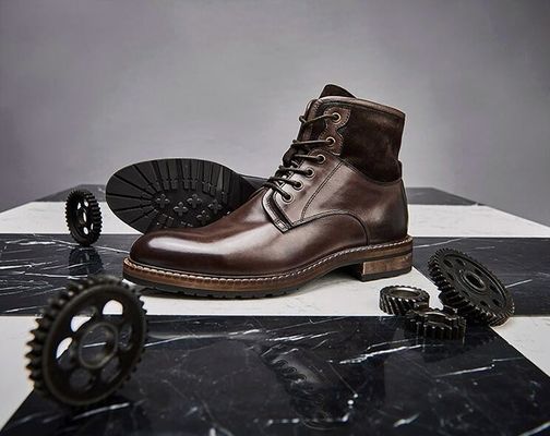 Wygodne męskie skórzane sukienki buty miękka kawa i niebieskie buty vintage