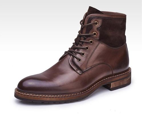 Wygodne męskie skórzane sukienki buty miękka kawa i niebieskie buty vintage