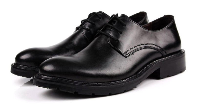 Ręcznie wykonane obuwie męskie Czarne sznurówki buty w stylu ubrania wygodne z grubymi platformami