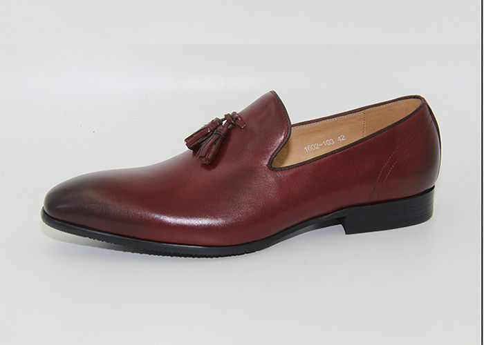Tassel Niskie obcasy Buty ślubne Loafers Style Bullock Round Toe Ręcznie wykonane Oxford Buty