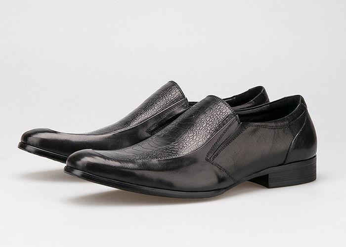 Slip On Round Toe Mężczyźni Buty Formal Dress Oxford Style Buty Full Grain Leather Dress