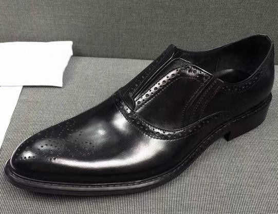 Broguing Pointed - End Slip On Men's Formal Dress Shoes / Work Sculpting Dress Shoes
