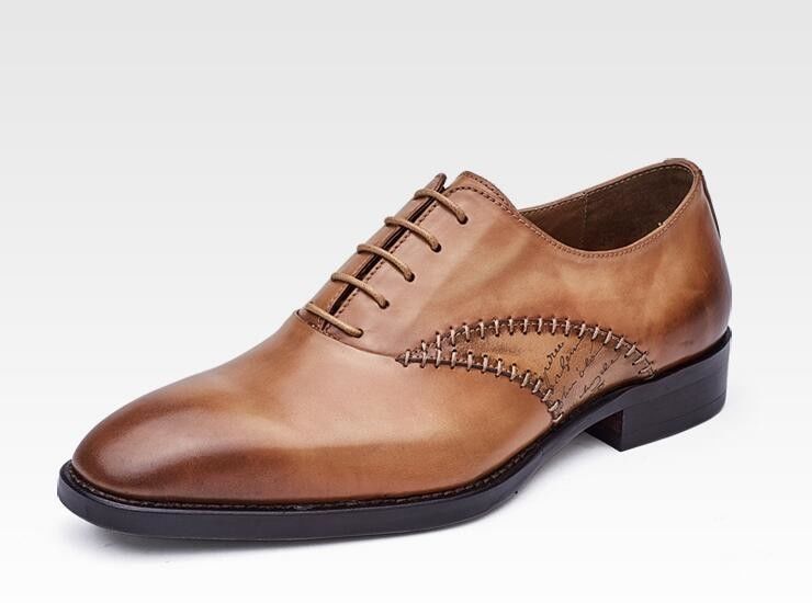 Mężczyźni modni buty z formalną suknią prawdziwa skóra męska czarna sznurówka buty z formalną suknią